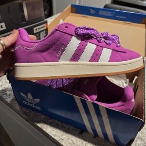 Adidas Violet Sneakers with White Accents